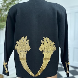 1980er Jahre Schwarze Strickjacke