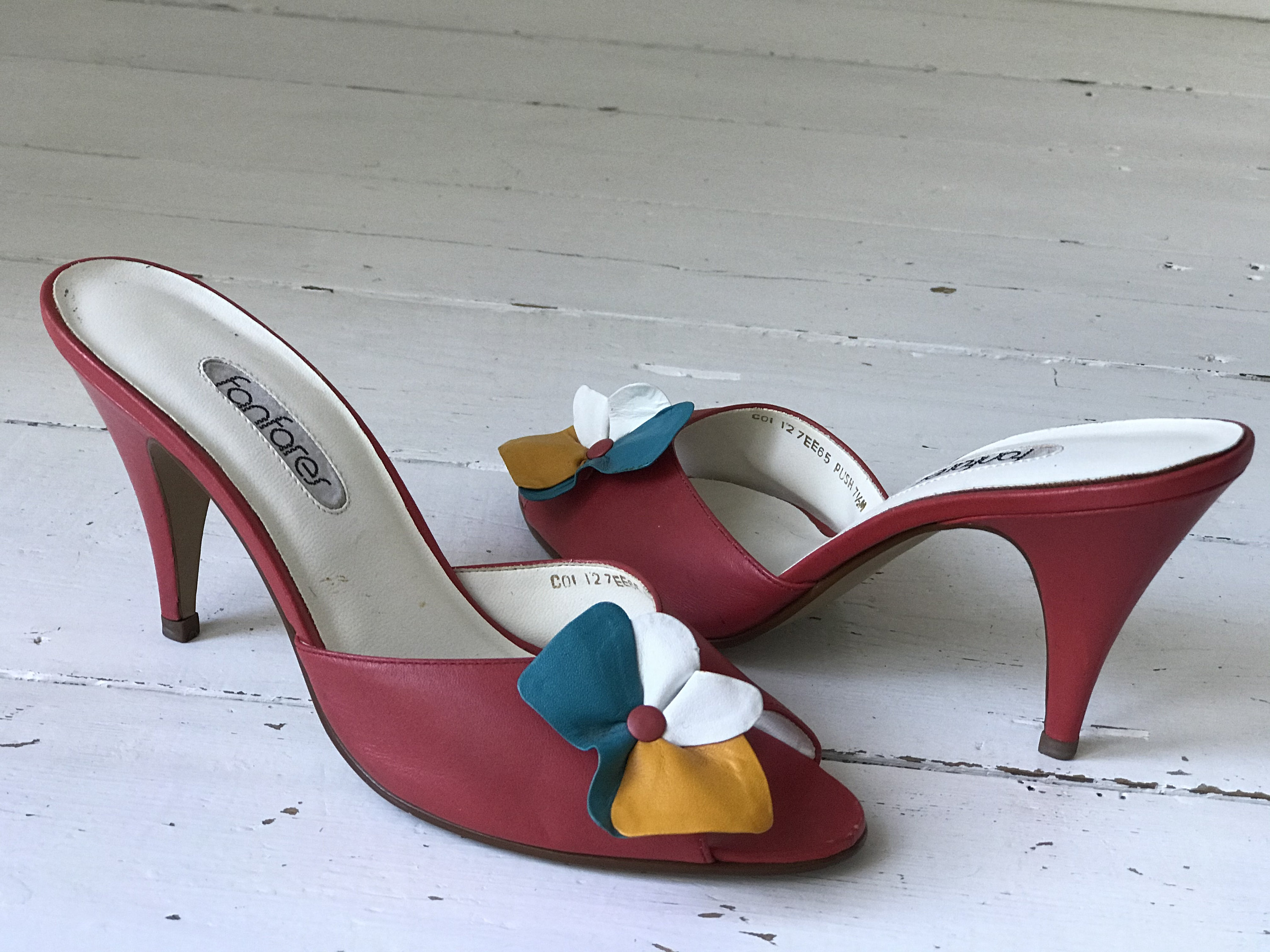 70s leather slide \
