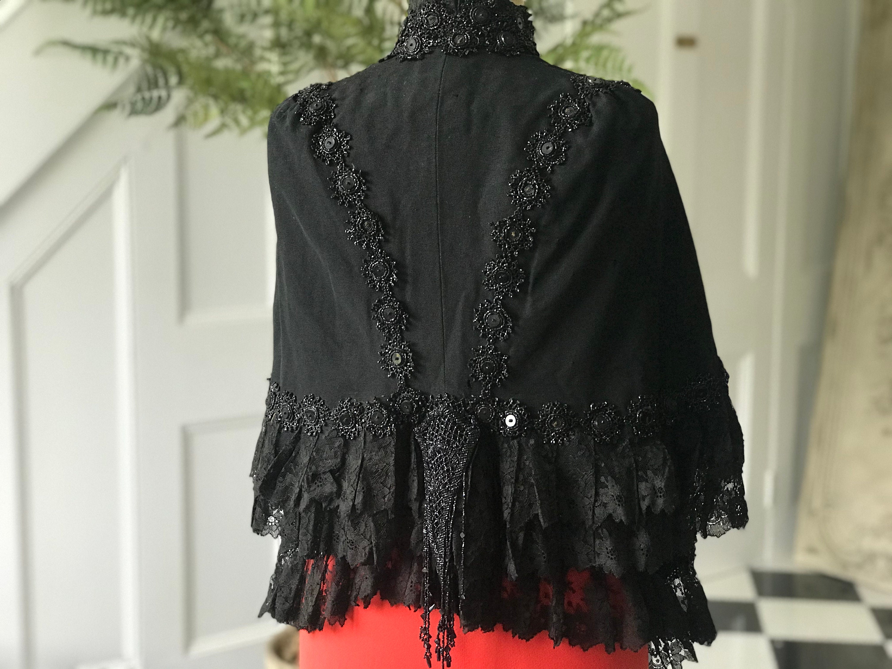 embellished cape jacket