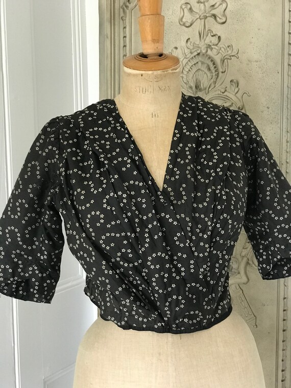Victorian brown silk blouse / bodice