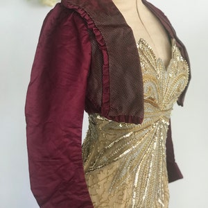 Victorian / Edwardian silk satin and velvet jacket bolero image 7