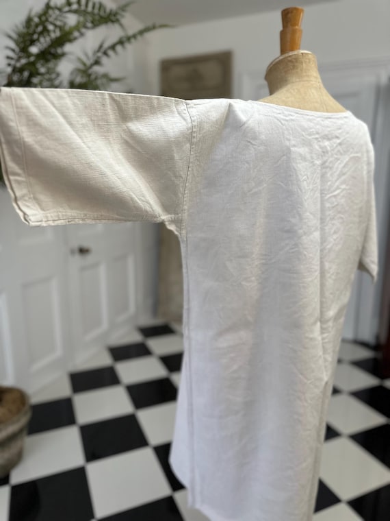 1800s Antique French Hemp Linen Smock Dress Monogram ML - Etsy
