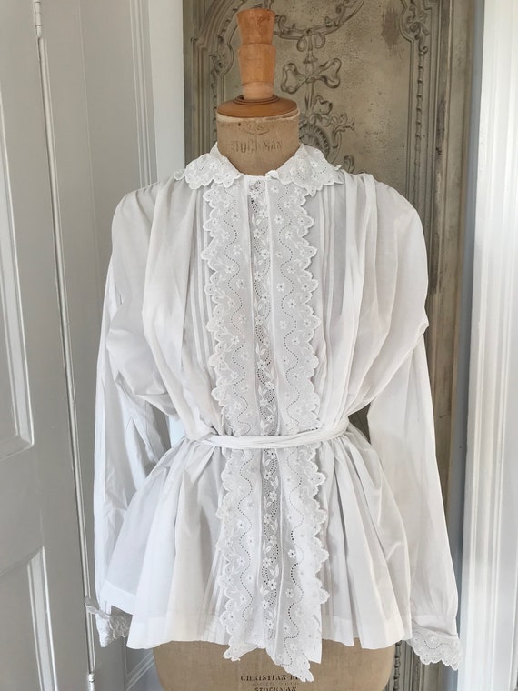 Edwardian / Victorian Broderie Anglaise Blouse UK