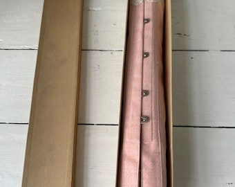Antique Victorian  Edwardian pink corset in its original box (dead stock)