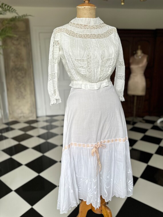 Edwardian 1910s skirt slip underskirt petticoat - image 5