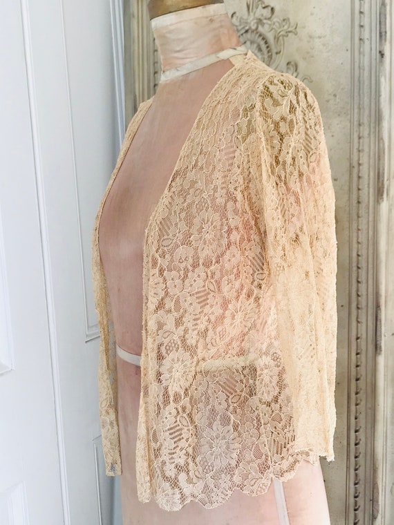 1930s Taupe lace jacket