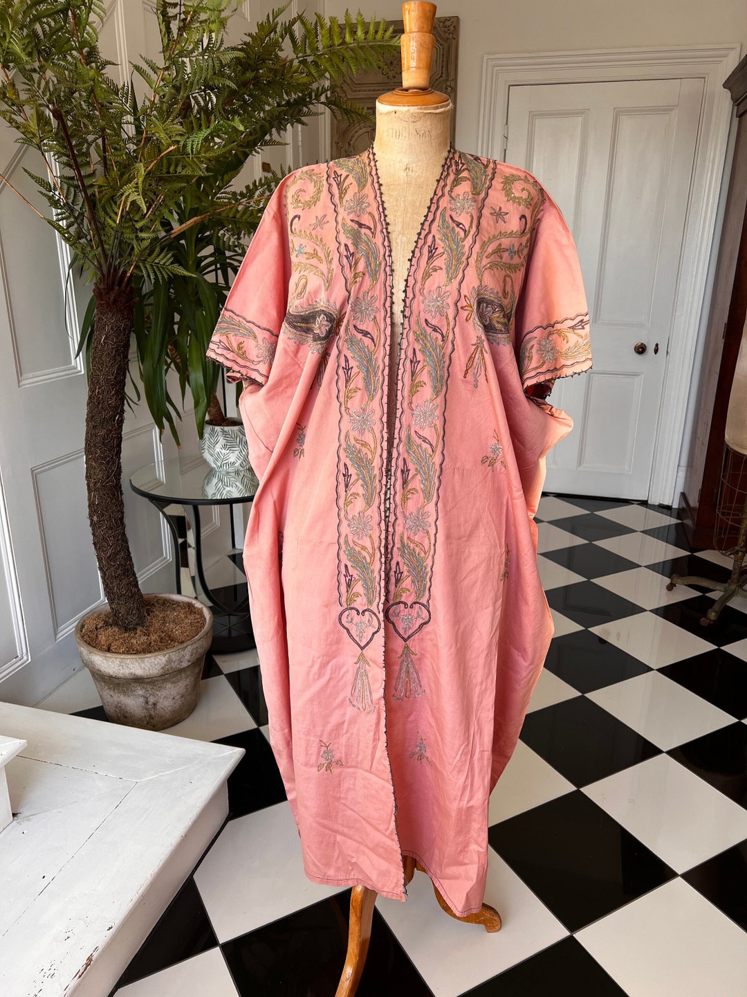 Antique Ottoman Dusty Pink Kimono Robe Kaftan - Etsy UK