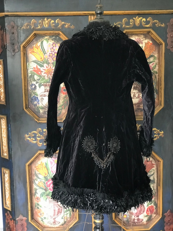 Antique Victorian velvet jacket 1880s
