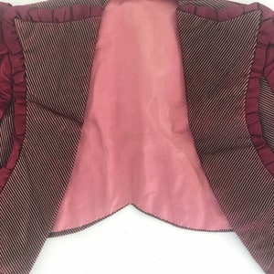 Victorian / Edwardian silk satin and velvet jacket bolero image 4