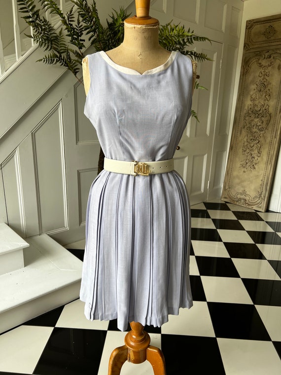 Vintage pale blue /lilac dress and jacket - image 3