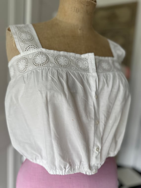 Edwardian Broderie Anglaise chemise camisole - image 10