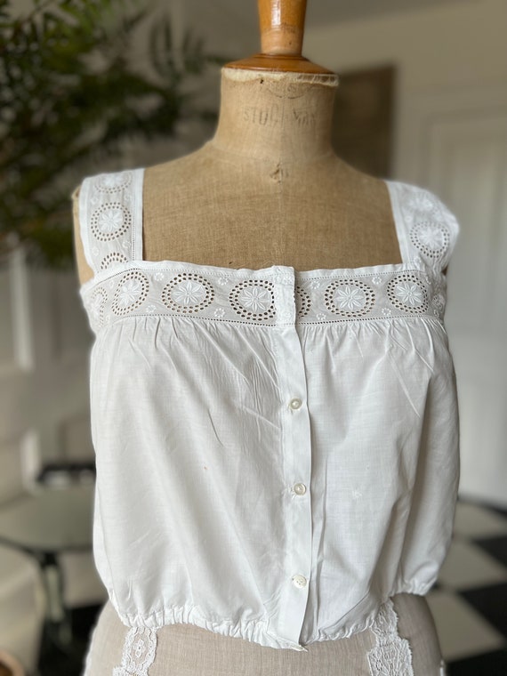 Edwardian Broderie Anglaise chemise camisole - image 2