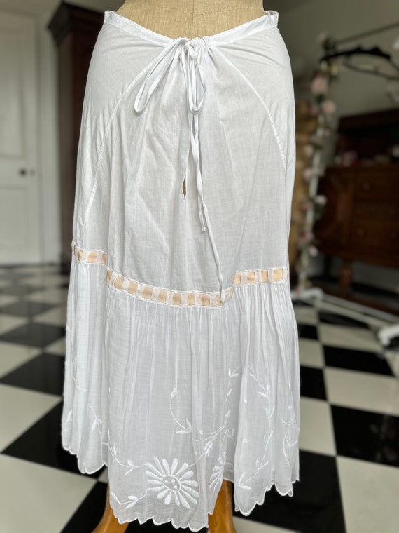 Edwardian 1910s skirt slip underskirt petticoat - image 8