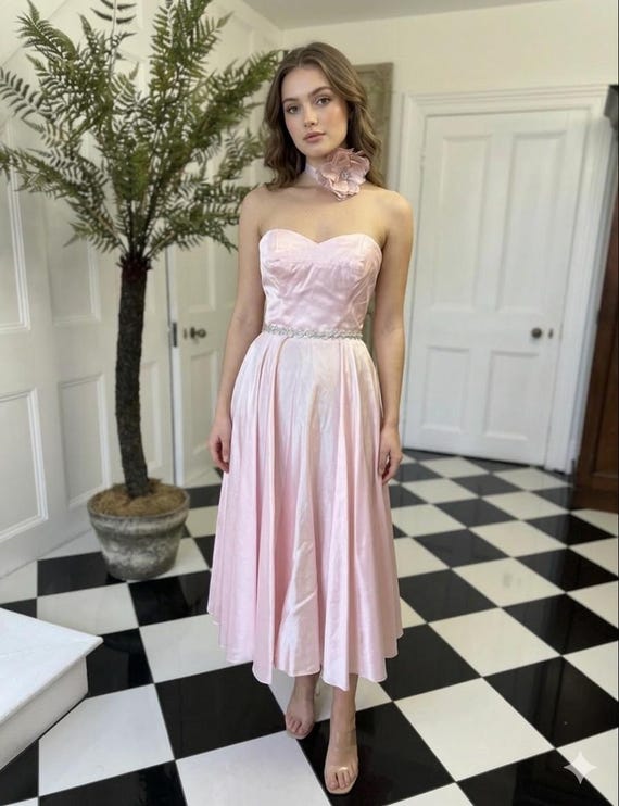 1940 formal dresses Modest Muslim Women's Glamor Mesh Overlay Formal Dress with Embellishe main image 0