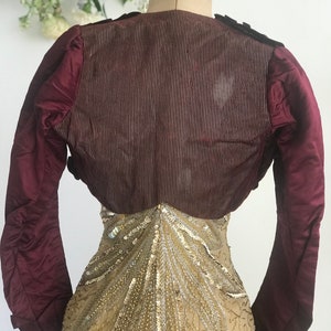 Victorian / Edwardian silk satin and velvet jacket bolero image 5