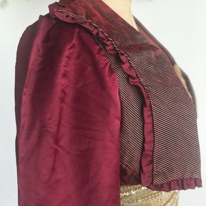 Victorian / Edwardian silk satin and velvet jacket bolero image 9