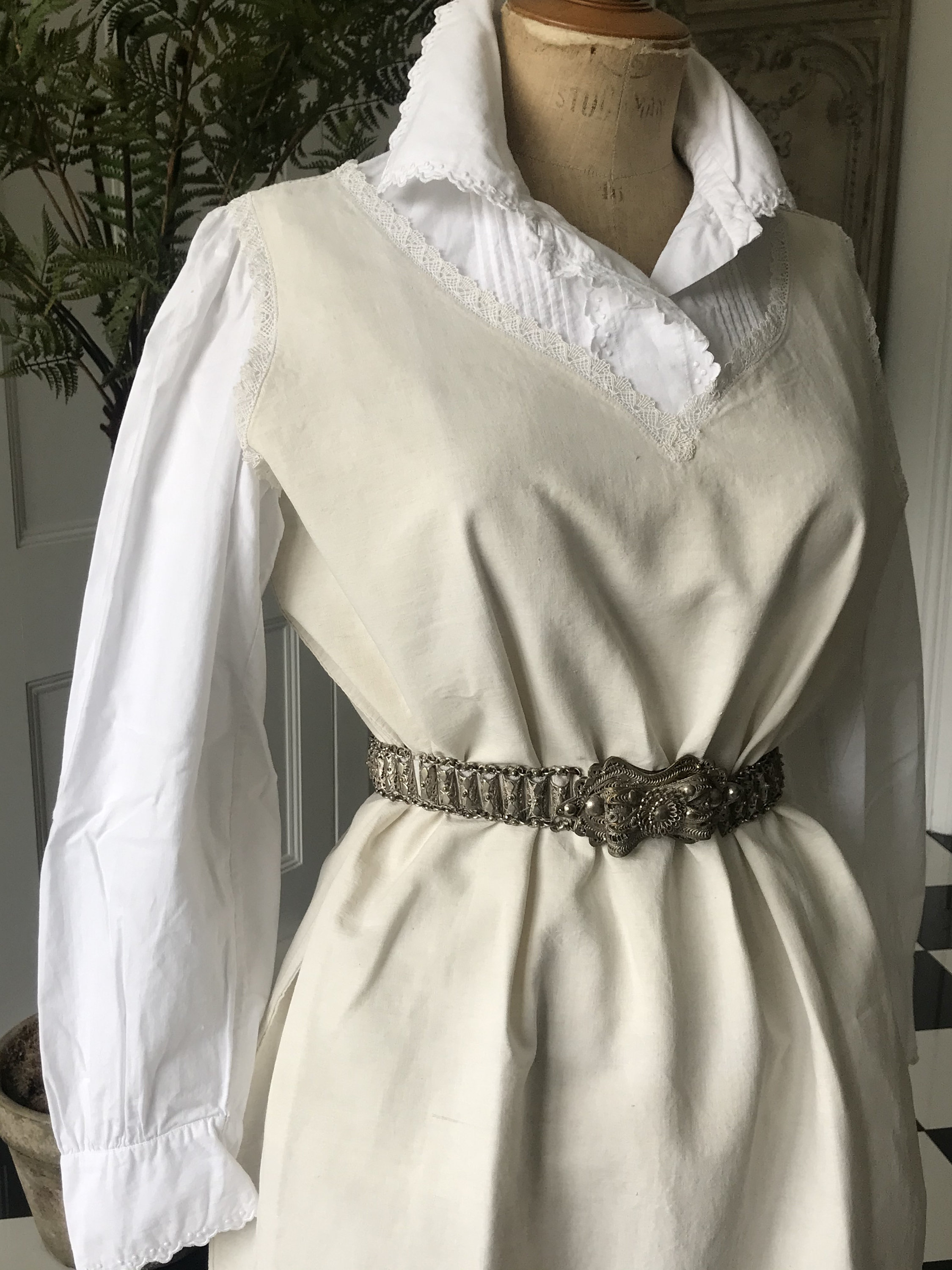 Antique Victorian Natural Linen Loose 