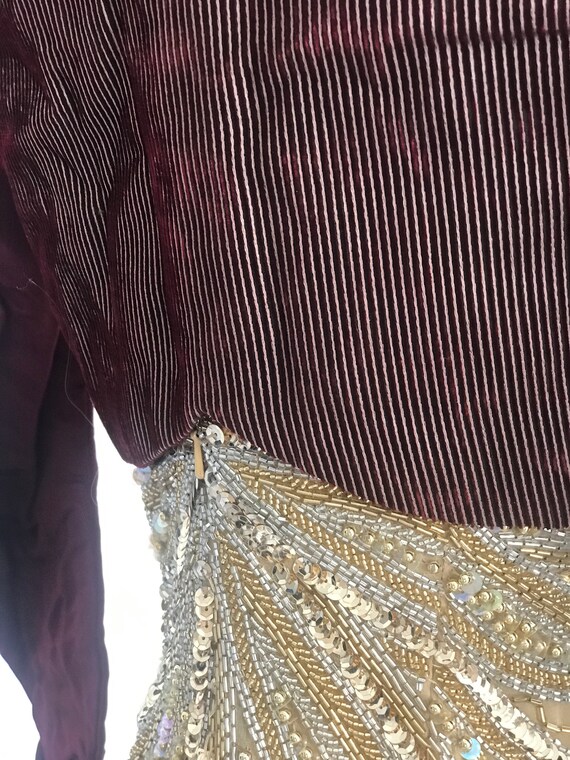 Victorian / Edwardian silk satin and velvet jacke… - image 6