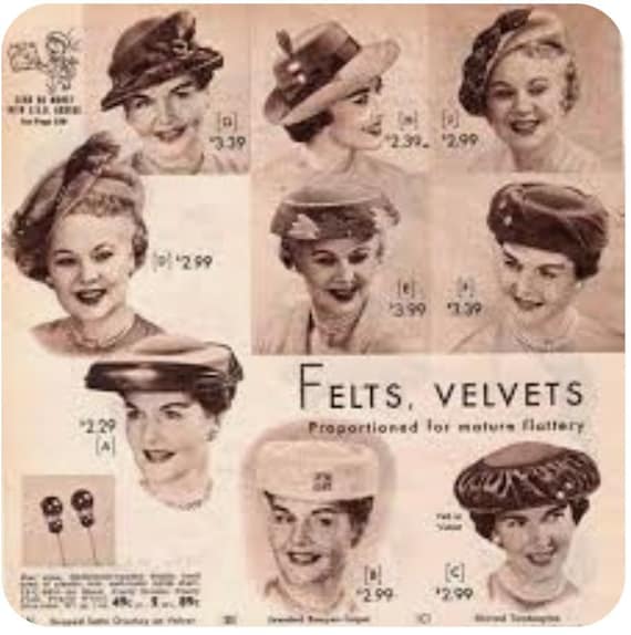 1950s Pillbox black wool felt hat with pearl embe… - image 10