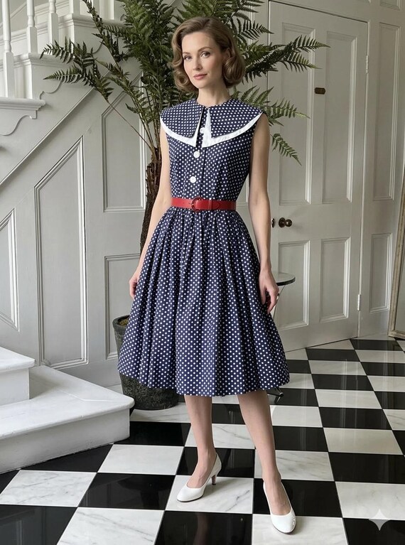 princess polly baby blue dress 4 Fun Ways to Style a Navy Polka Dot Dress