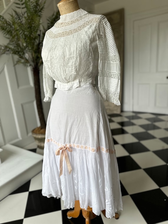 Edwardian 1910s skirt slip underskirt petticoat - image 7