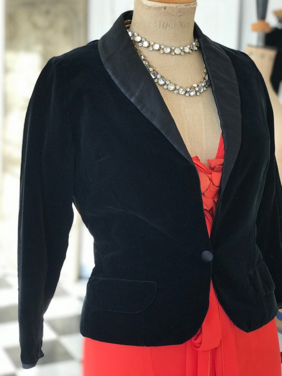 1950s 60s velvet tuxedo jacket