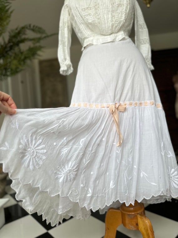 Edwardian 1910s skirt slip underskirt petticoat - image 1