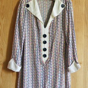 Rare 1920s 1930s Floral  Feminine/Romantic/Art Deco/Flapper/Jazz Age Day Dress
