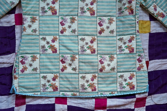 Vintage  Embroidered Patchwork Print Quilted /Pad… - image 7