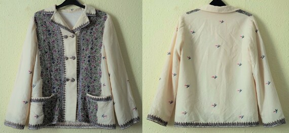 Incredible 20s 30s Hand embroidered Folk/Art Deco/