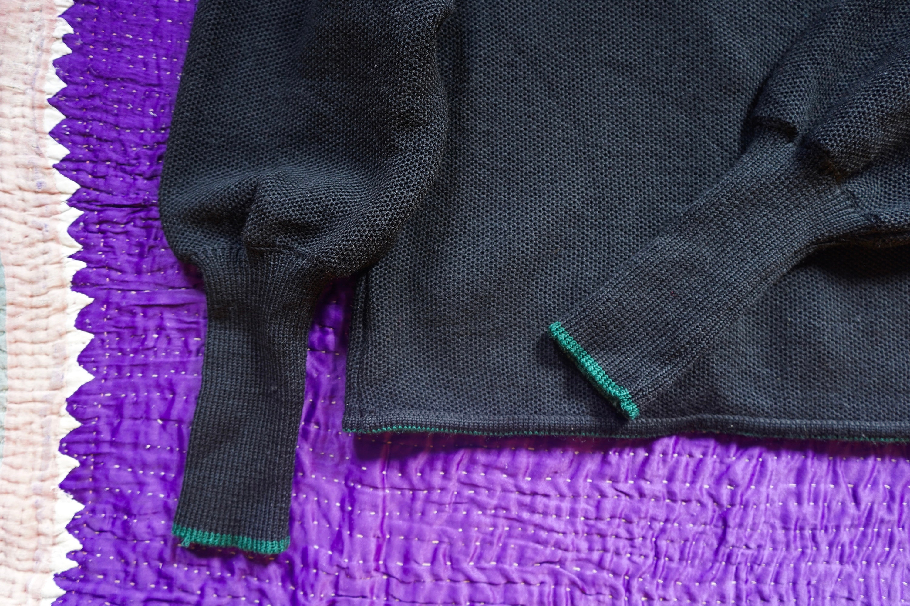 Vintage Embroidered Cardigan: 80s Does 40s Mutton Sleeve