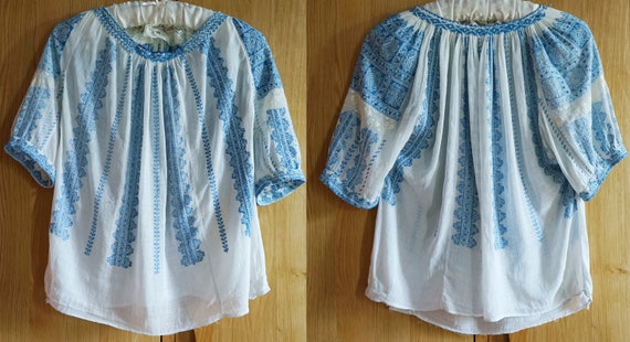 20s 30s Art Deco Hand Embroidered Sheer Soft Fine