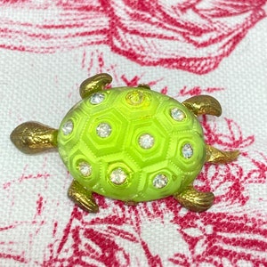 1930s Green Turtle Brooch,Vintage/Antique Animal Brooch, Art Deco Jewellery