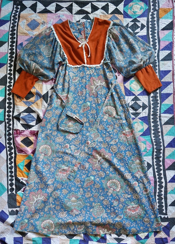 1970s Empire Corset/Bustier Bodice Dress, Western/