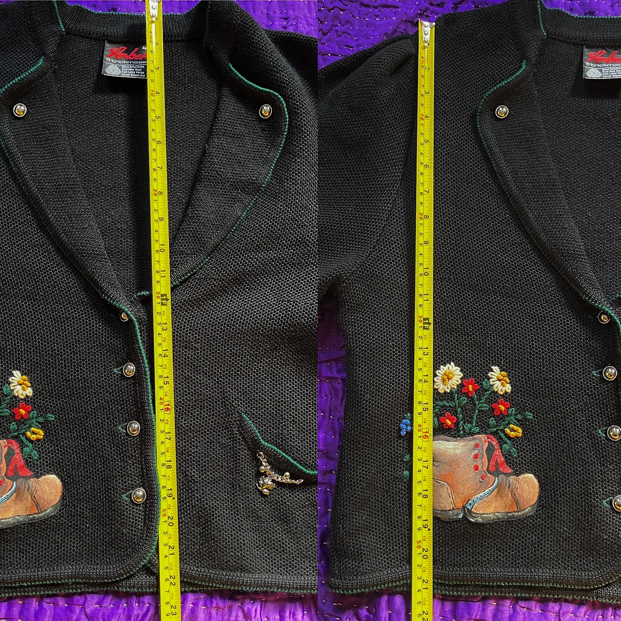 トップス 80s Mutton Sleeves Cardigan POET MUTTON SLEEVES 1980's 80s 40s Style Vintage Ribbed