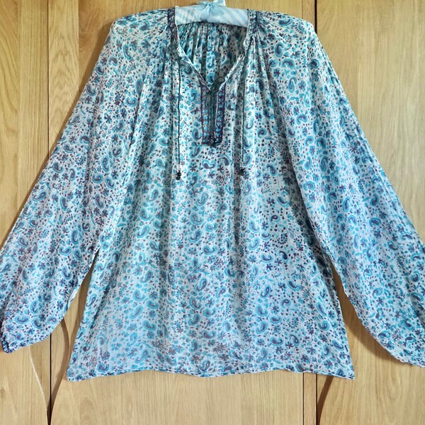 Indian Gauze Blouse Etsy