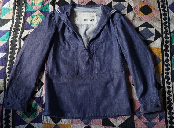 40s/50s/60s Reversible Unisex Sailor/Middy Top,Den