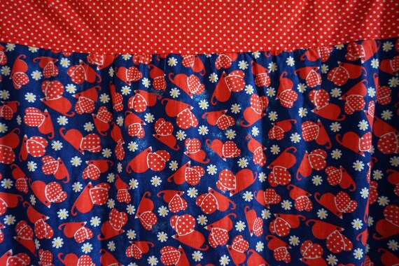 1960s Novelty Print Cotton Calico Folk/Hippie/Flo… - image 7