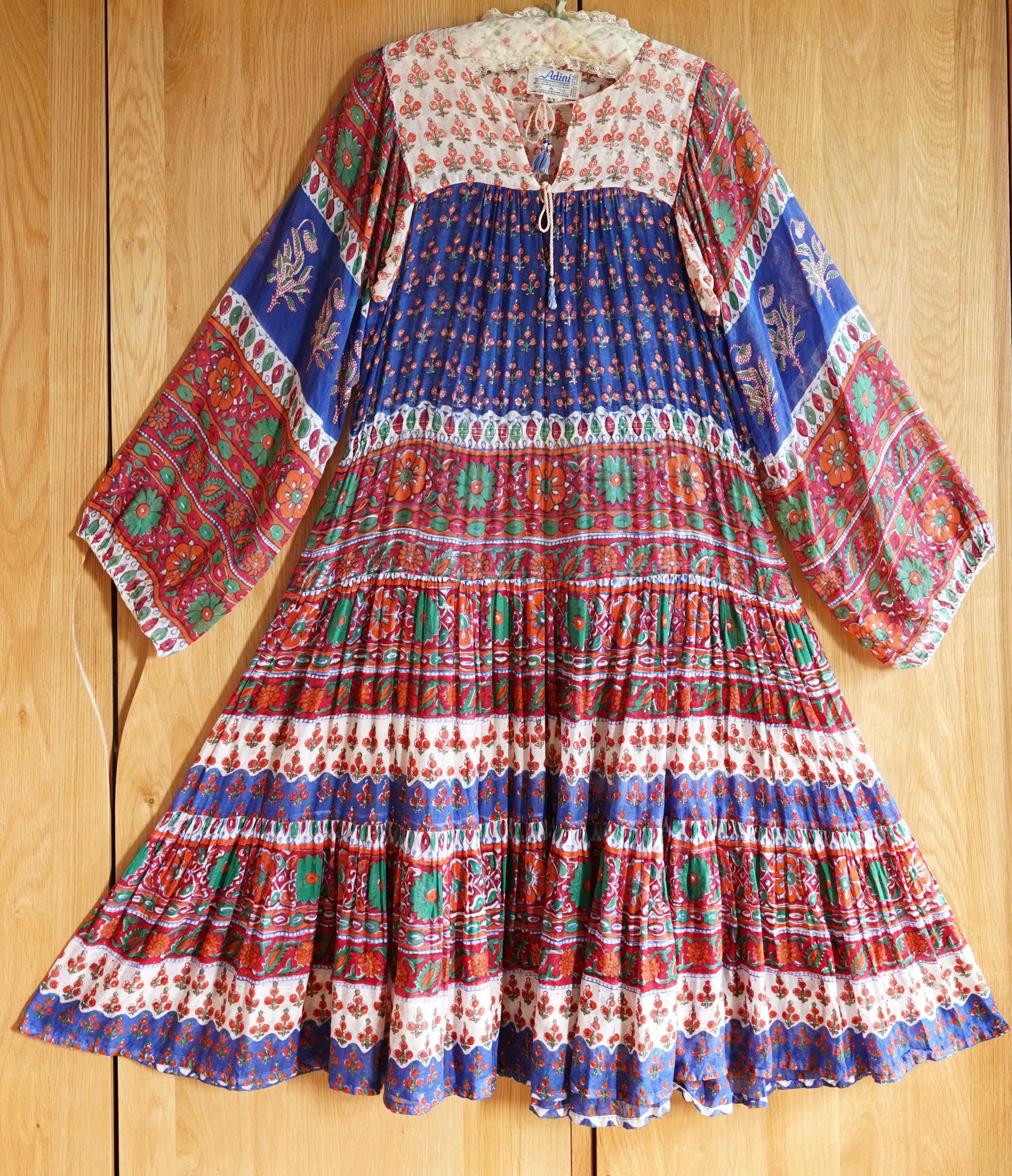 70s Gauze Maxi Dress - Etsy