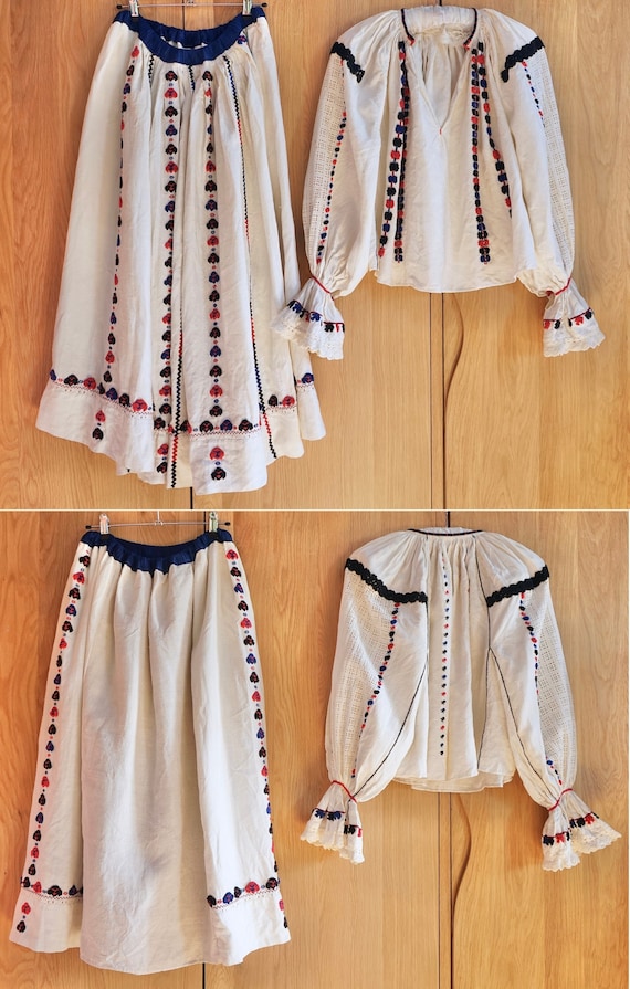 Super Rare 1930s Romanian Traditional Hand Embroid