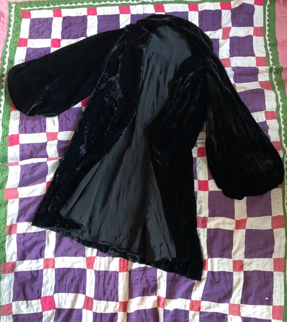 Antique Vintage 20s 30s Silk Velvet Duster Jacket