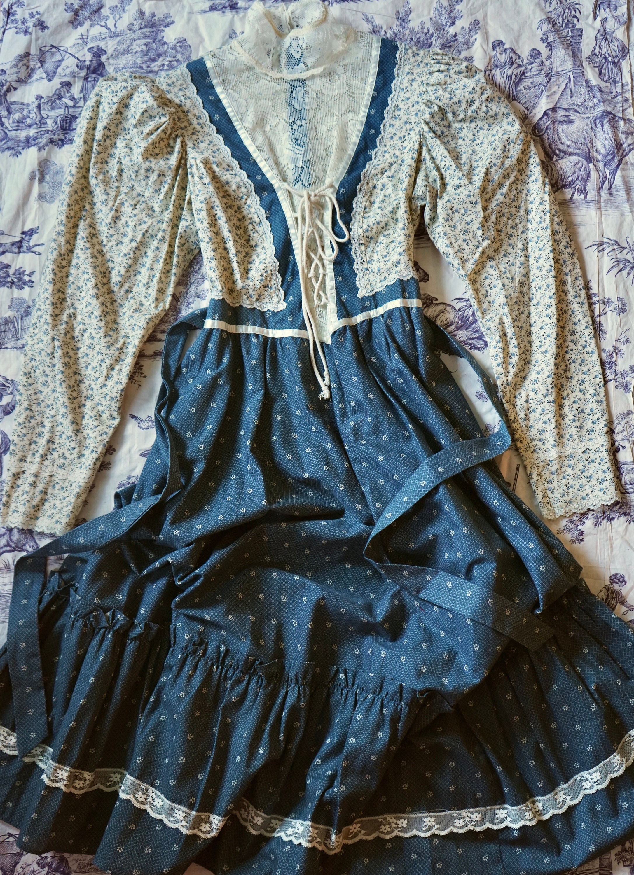 1970s Gunne Sax Lace Corset Dress: Romantic Prairie Boho Wedding - Etsy