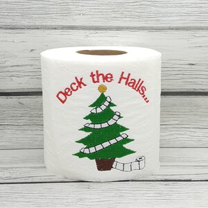 Carta igienica ricamata "Deck The Halls Tree"