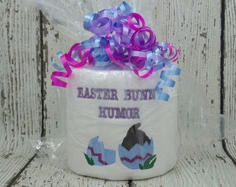 Easter Bunny Humor Embroidered Toilet Paper