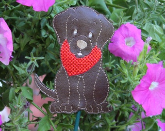 Chocolate Lab dog garden stake, garden decor, plant gift, new home gift, plant markers, gifts for gardeners, housewarming gift, get well