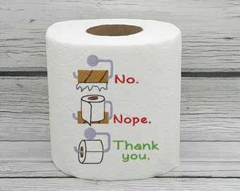 TP Roll Right Or Wrong Over Under 3 Embroidered Toilet Paper