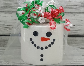 Snowman Face Embroidered Toilet Paper
