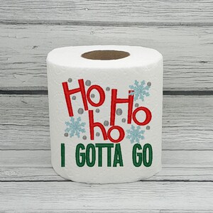 Ho Ho Ho Devo andare Carta igienica ricamata
