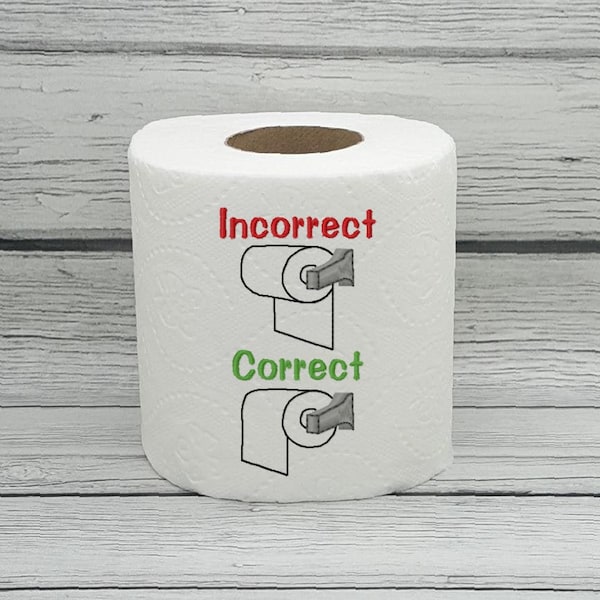Toilet Paper Right Way Etsy