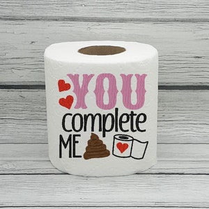 Carta igienica ricamata You Complete Me 2 Valentines